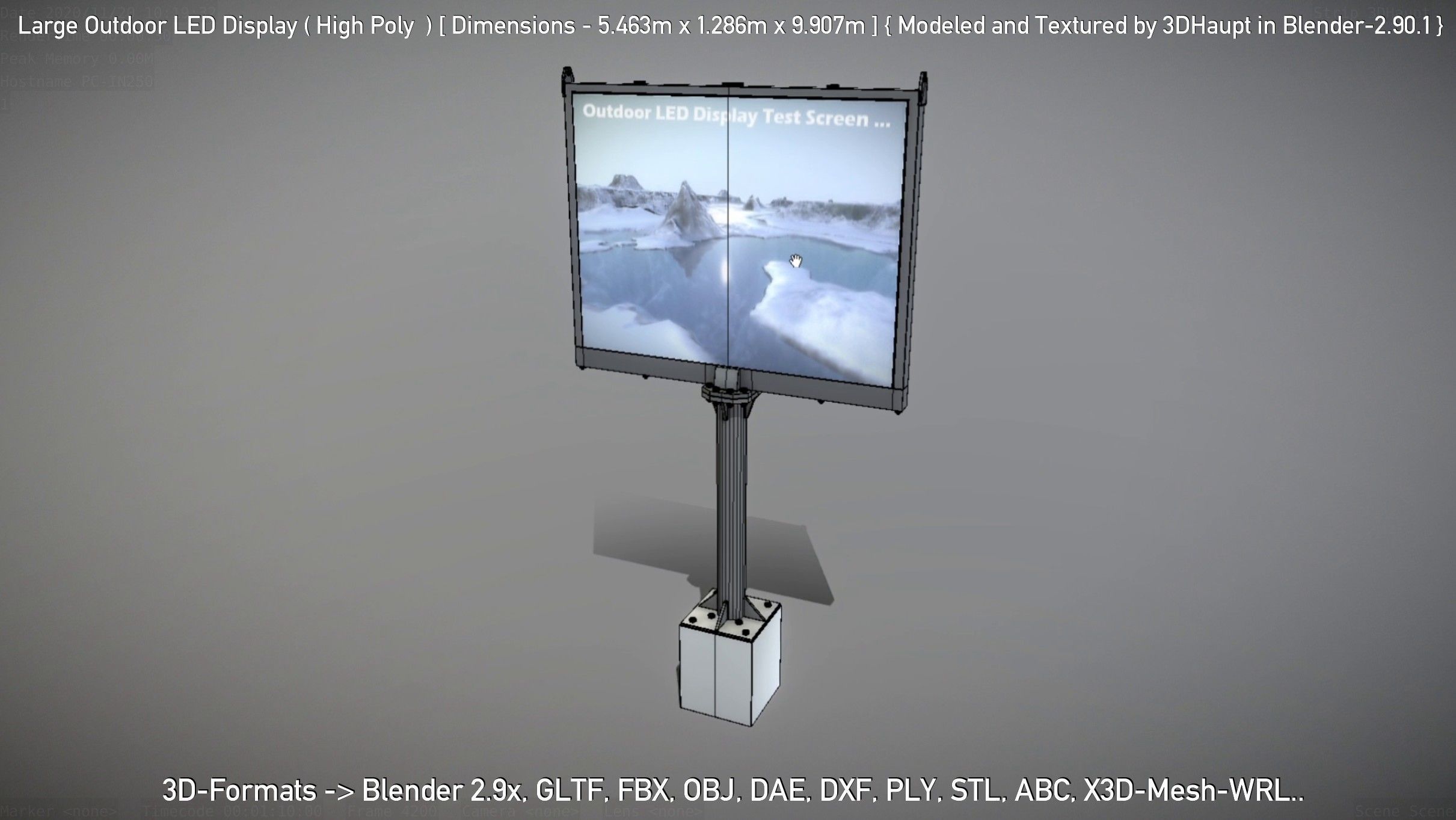Large Outdoor LED Display High-Poly 3D model_147