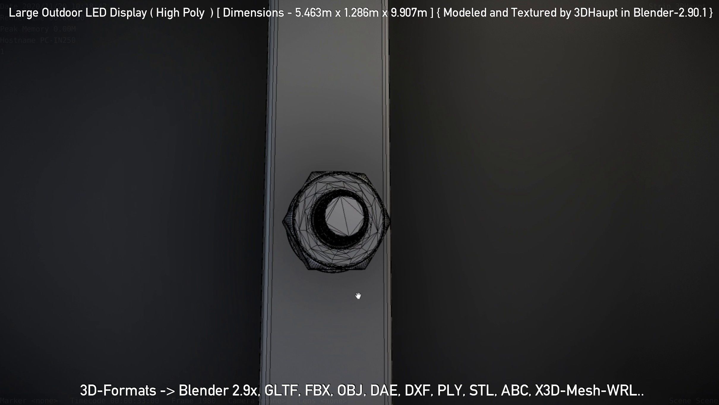 Large Outdoor LED Display High-Poly 3D model_74