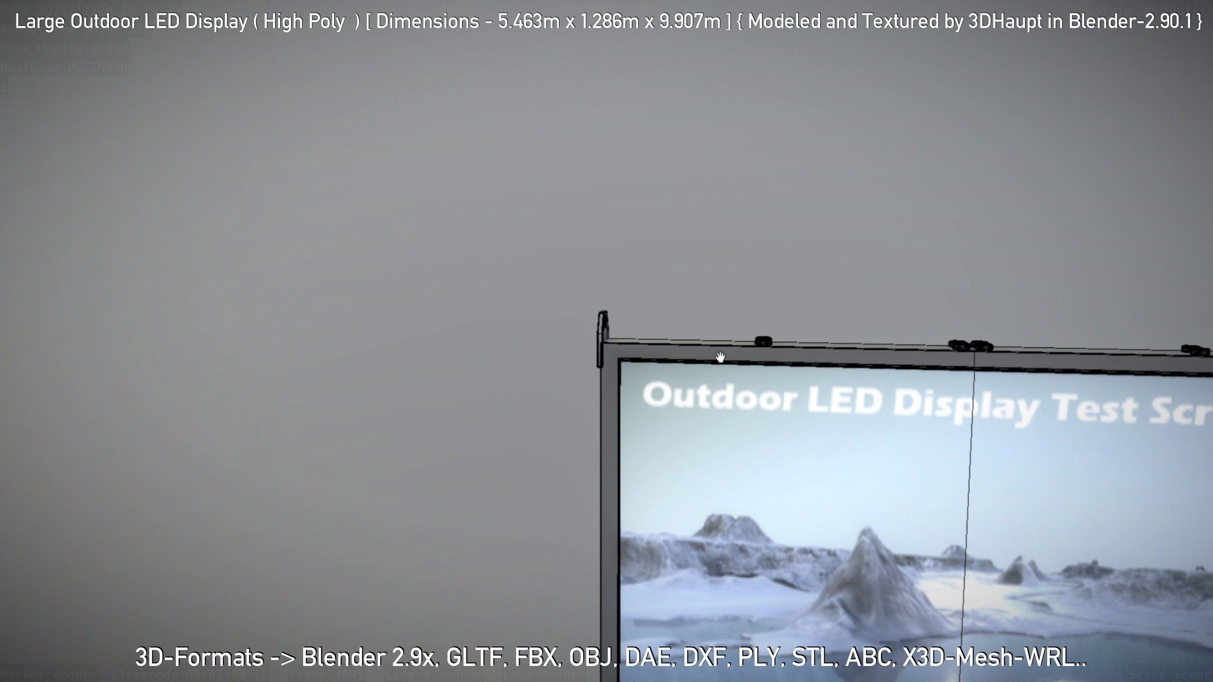 Large Outdoor LED Display High-Poly 3D model_146