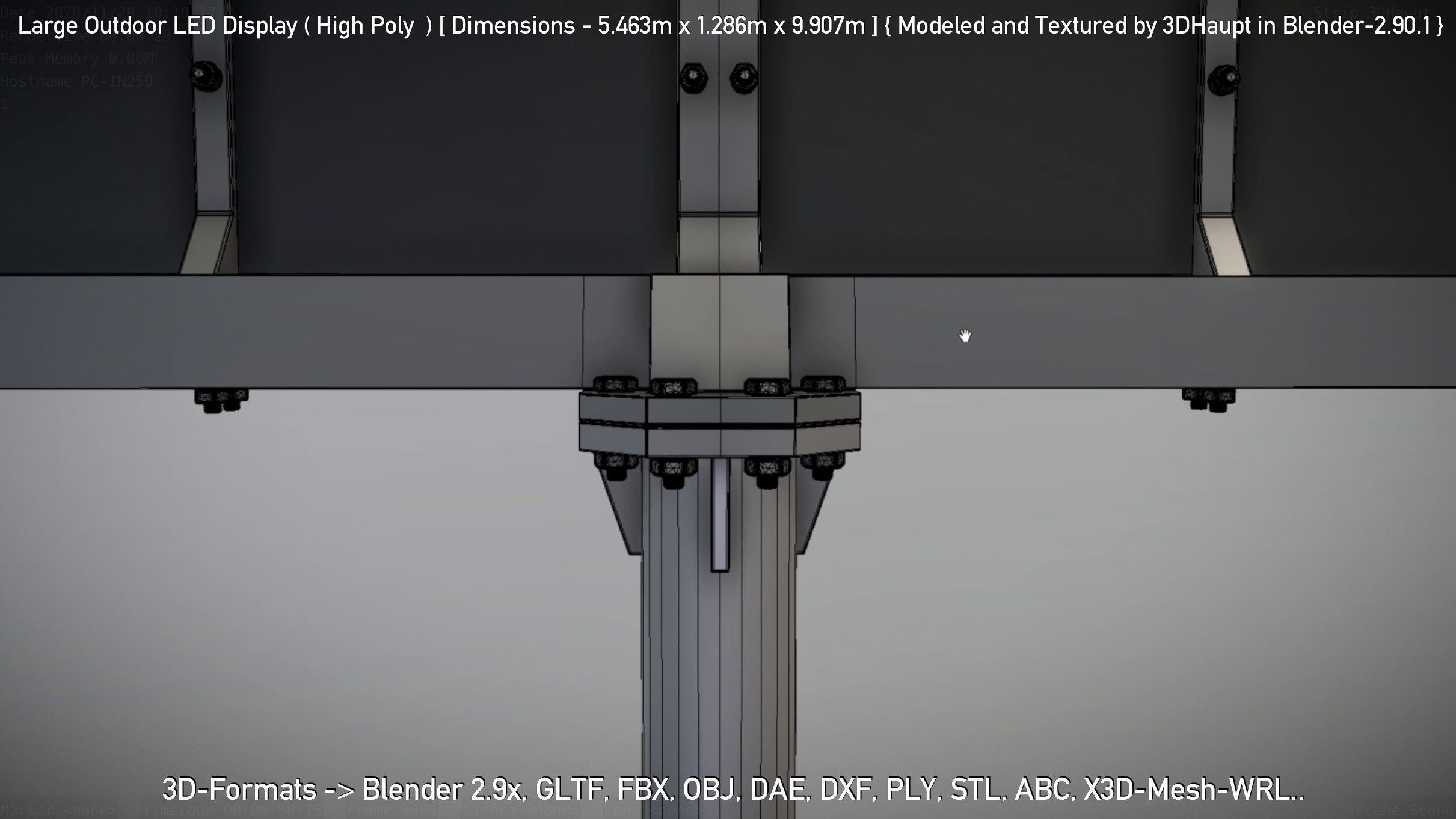 Large Outdoor LED Display High-Poly 3D model_46