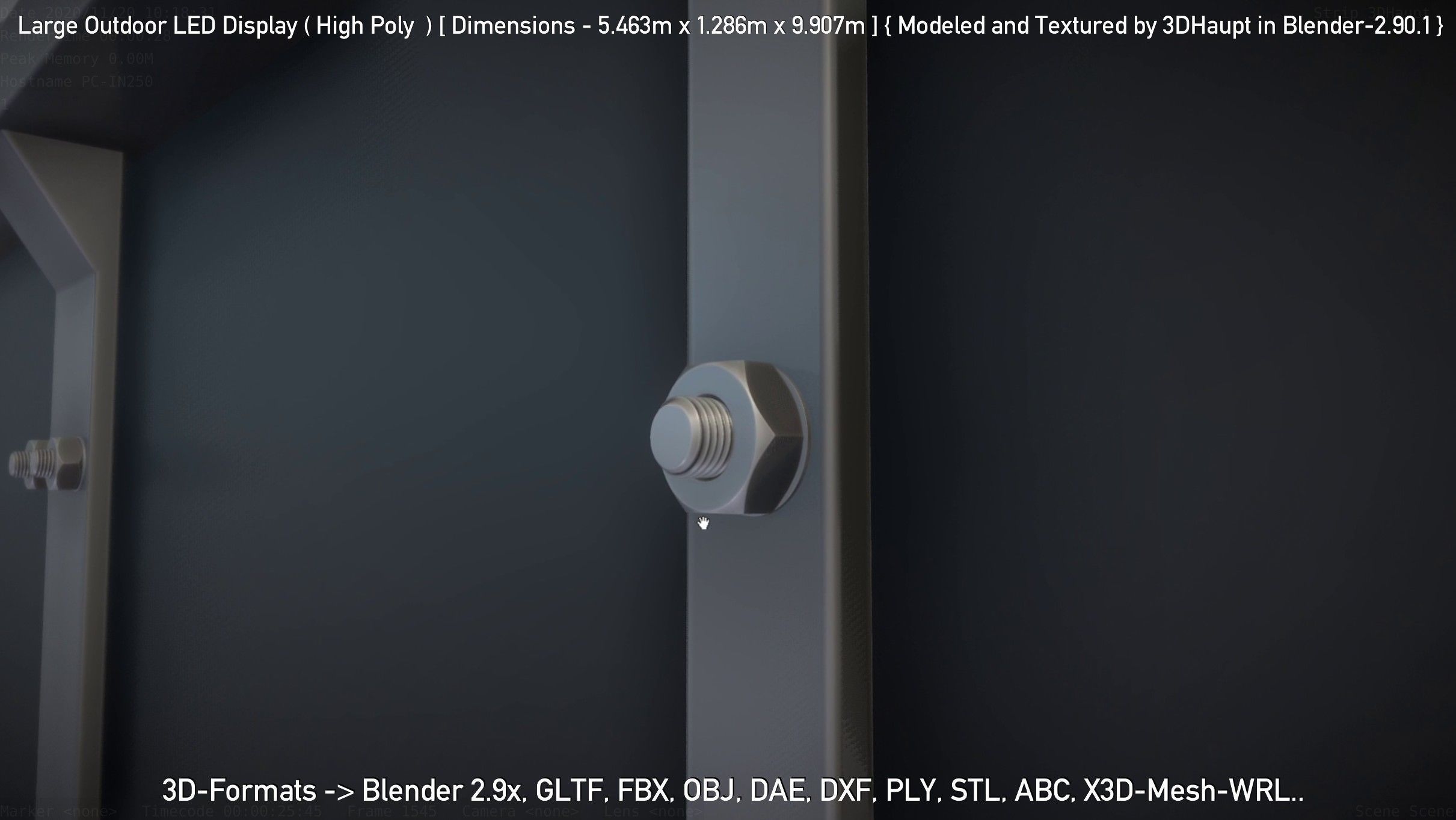 Large Outdoor LED Display High-Poly 3D model_118