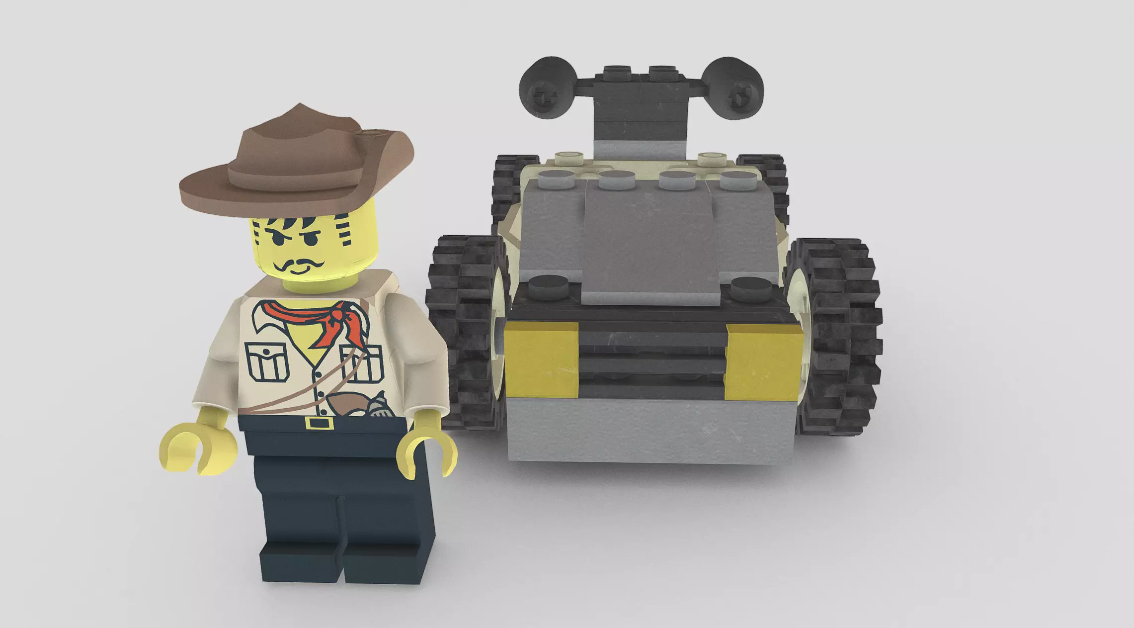 Johnny Thunder from Lego Racers 1999 game Free low-poly 3D model