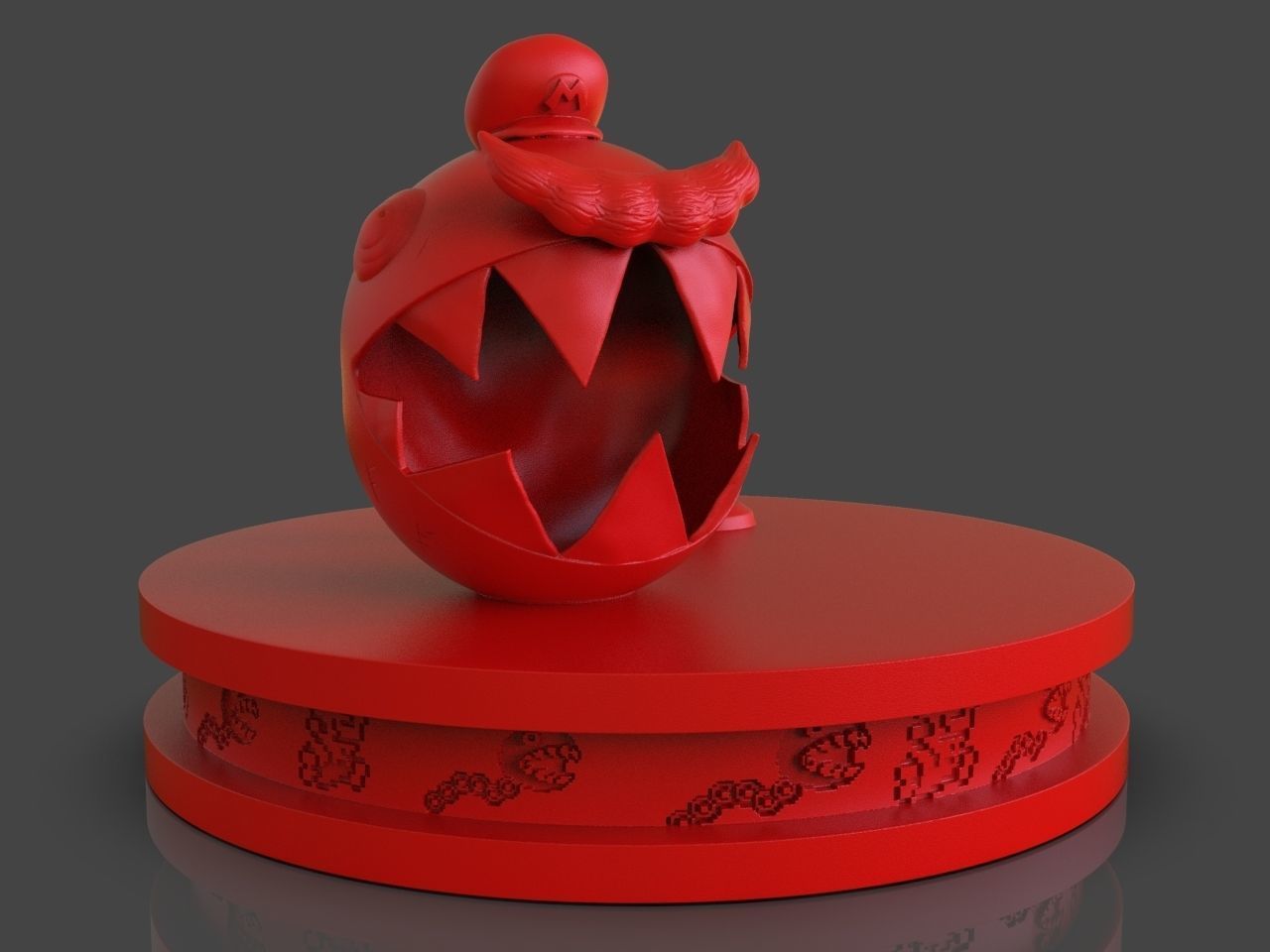 Mario Chomp from Super Mario Odyssey plus timelapse 3D print model_9