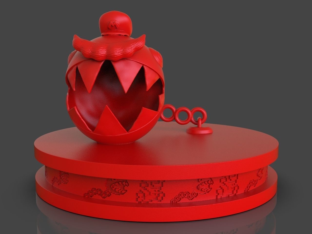 Mario Chomp from Super Mario Odyssey plus timelapse 3D print model_10