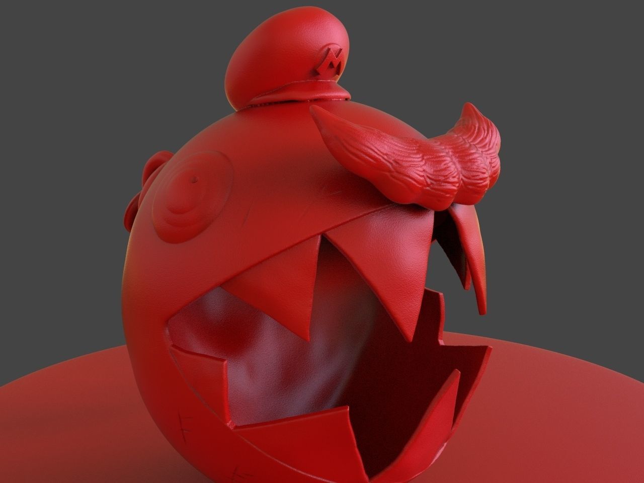 Mario Chomp from Super Mario Odyssey plus timelapse 3D print model_11