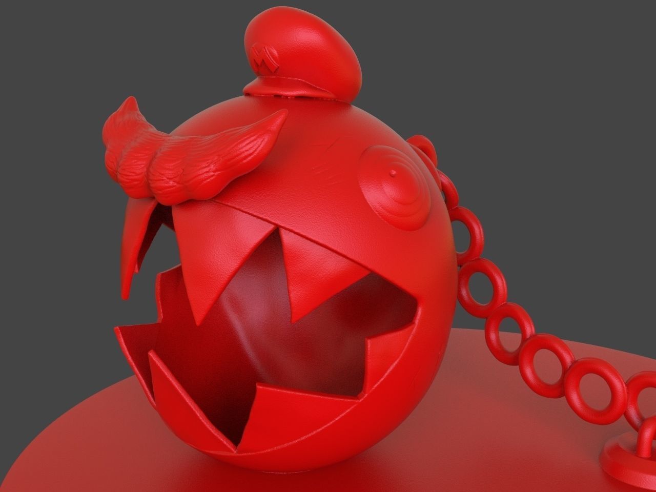 Mario Chomp from Super Mario Odyssey plus timelapse 3D print model_13