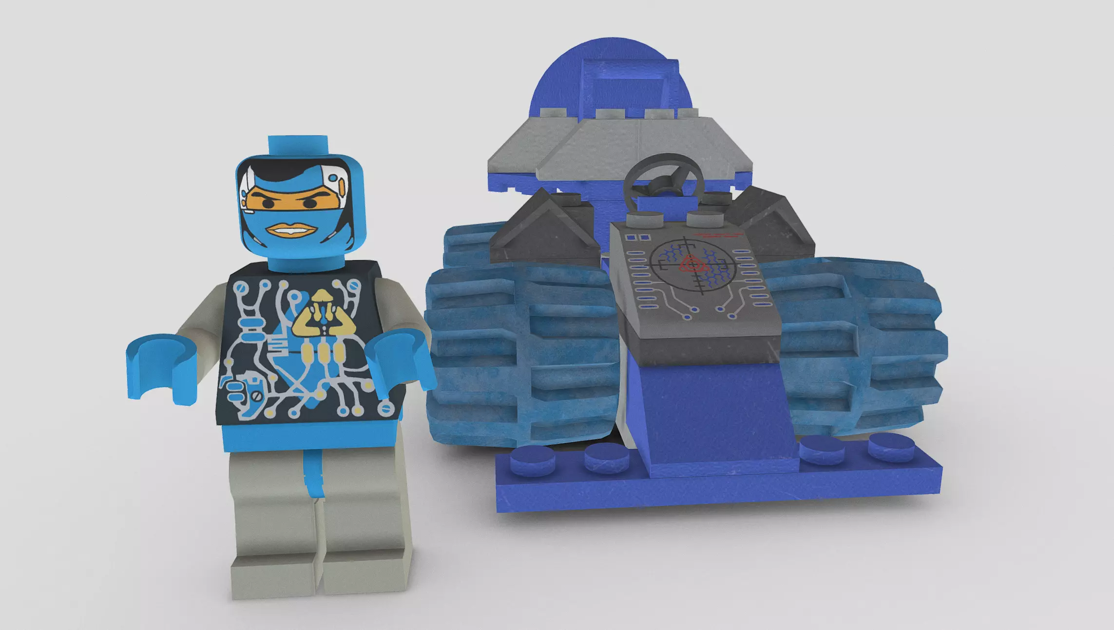 Gypsy Moth from Lego Racers 1999 game Free low-poly 3D model