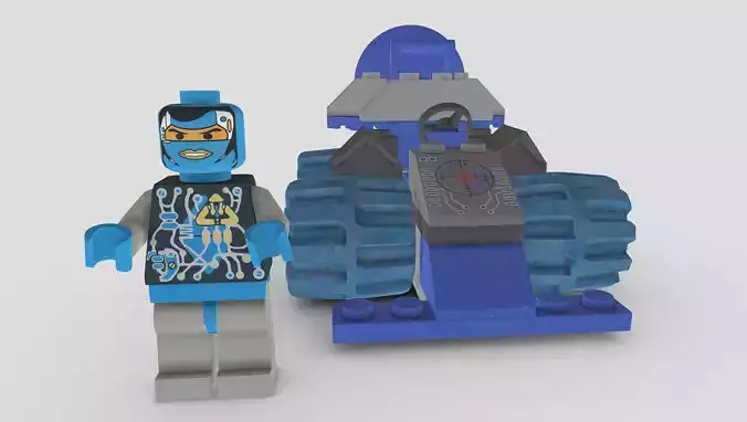 Gypsy Moth from Lego Racers 1999 game Free low-poly 3D model