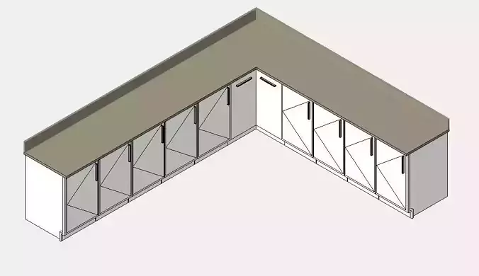 Kitchen Counter Family with parametric Cabinet 