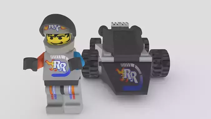 Rocket Racer from Lego Racers 1999 game Free low-poly 3D model