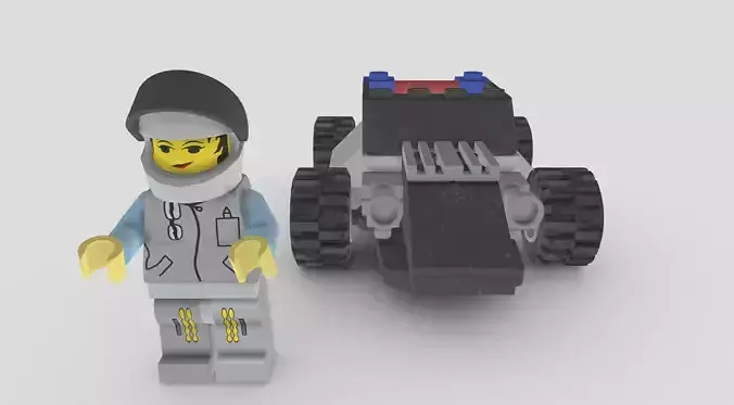 Veronica Voltage from Lego Racers 1999 game Free low-poly 3D model