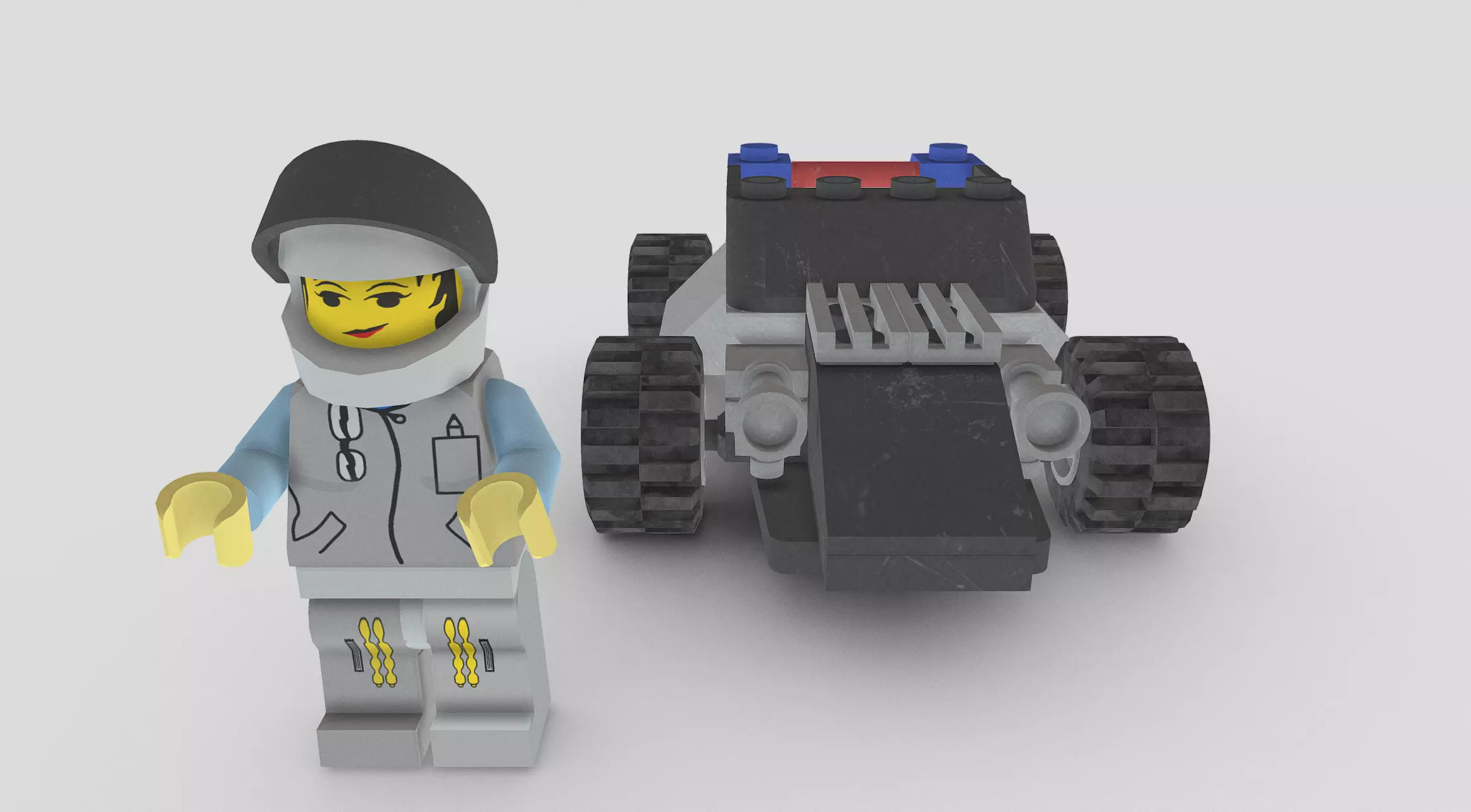 Veronica Voltage from Lego Racers 1999 game Free low-poly 3D model