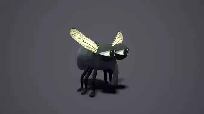 cartoon fly Low-poly 3D model