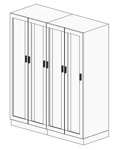 Revit Wardrobe family 3D model