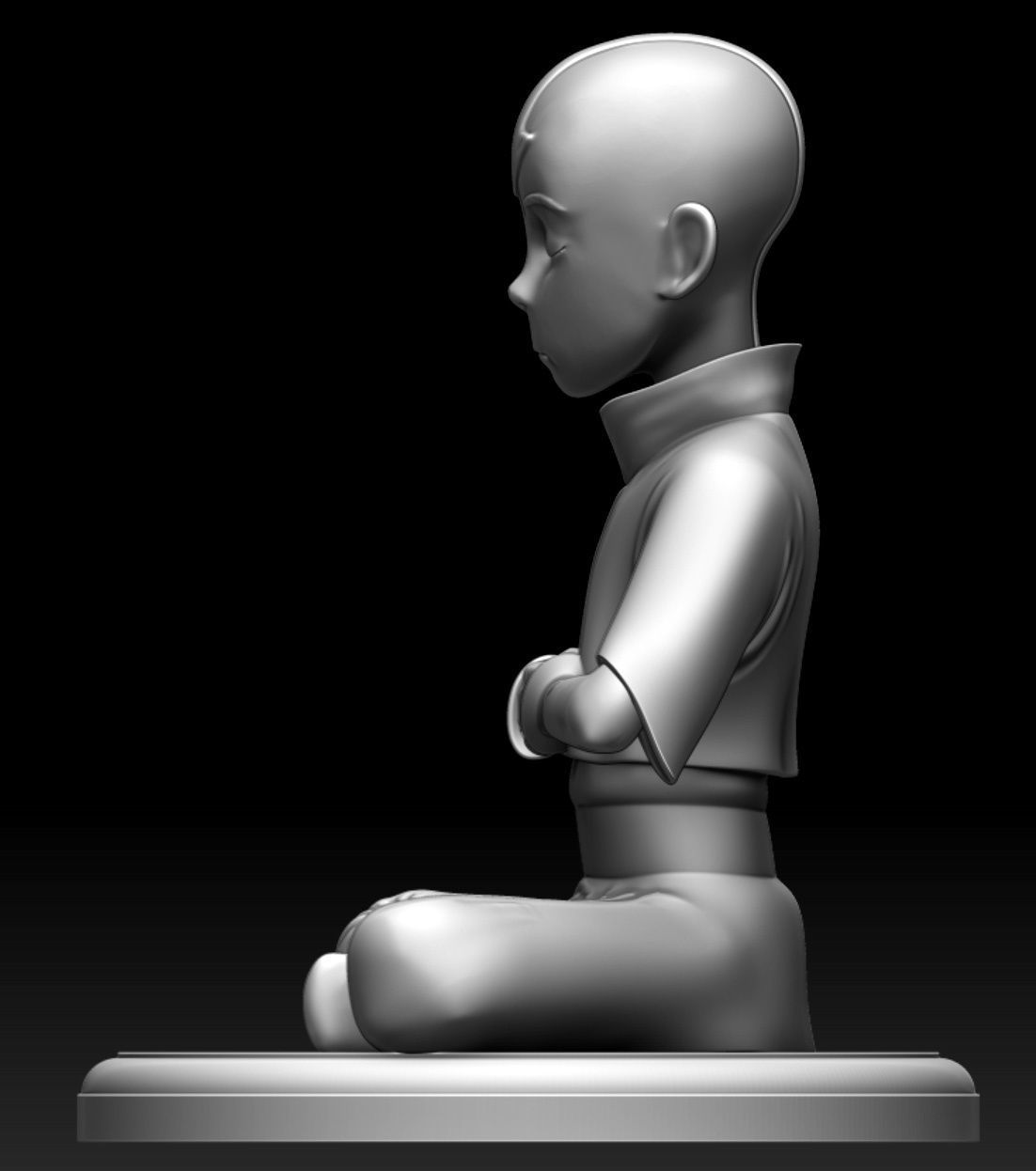 Aang meditation 3D print model_8