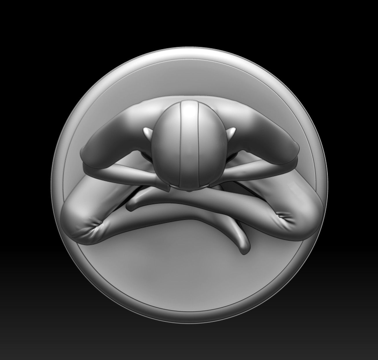 Aang meditation 3D print model_6