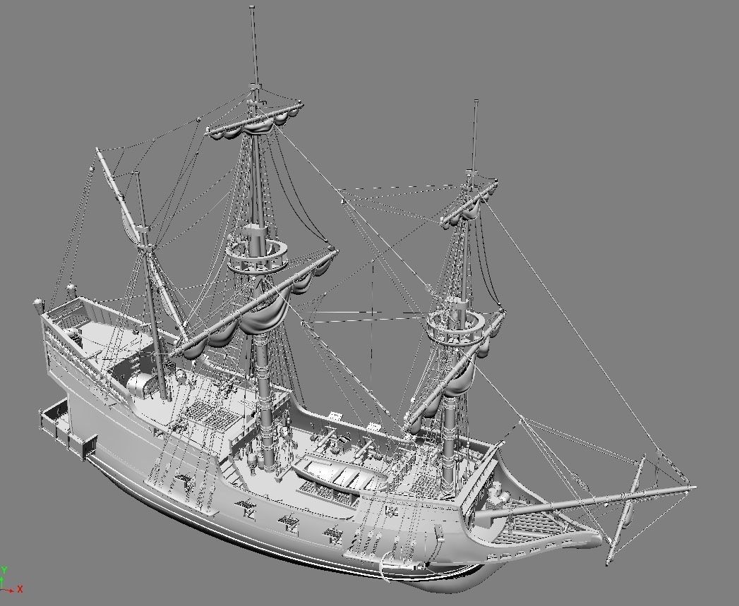 Golden Hind 3D model_13