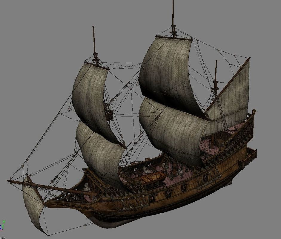 Golden Hind 3D model_14