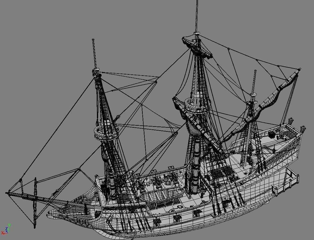 Golden Hind 3D model_10