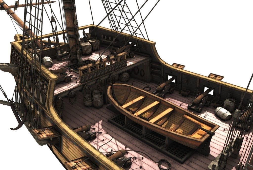 Golden Hind 3D model_2