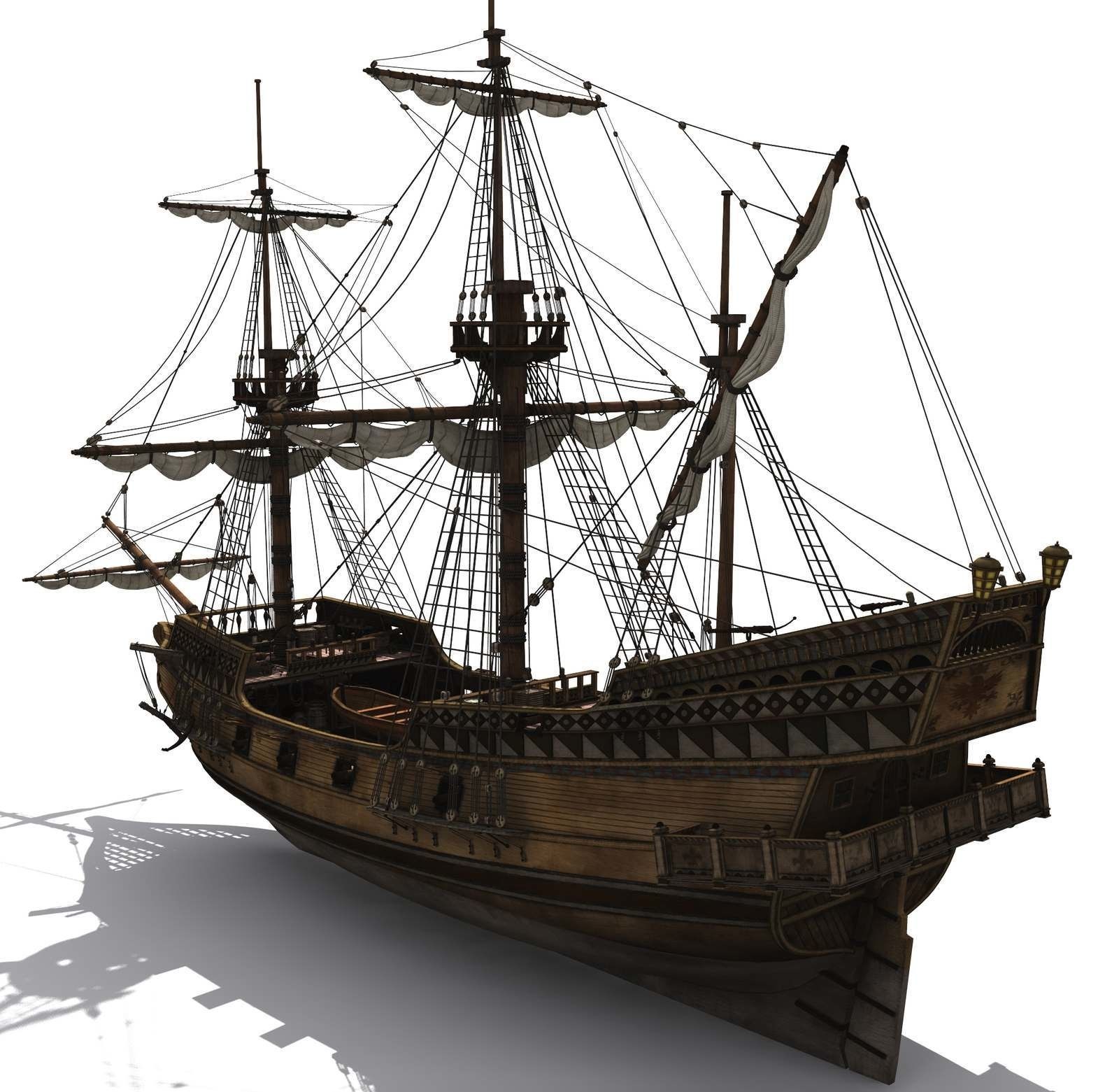 Golden Hind 3D model_1
