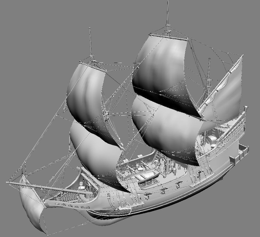 Golden Hind 3D model_11