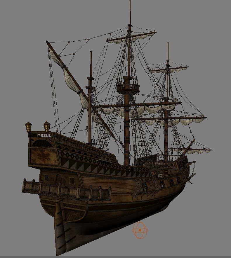 Golden Hind 3D model_6