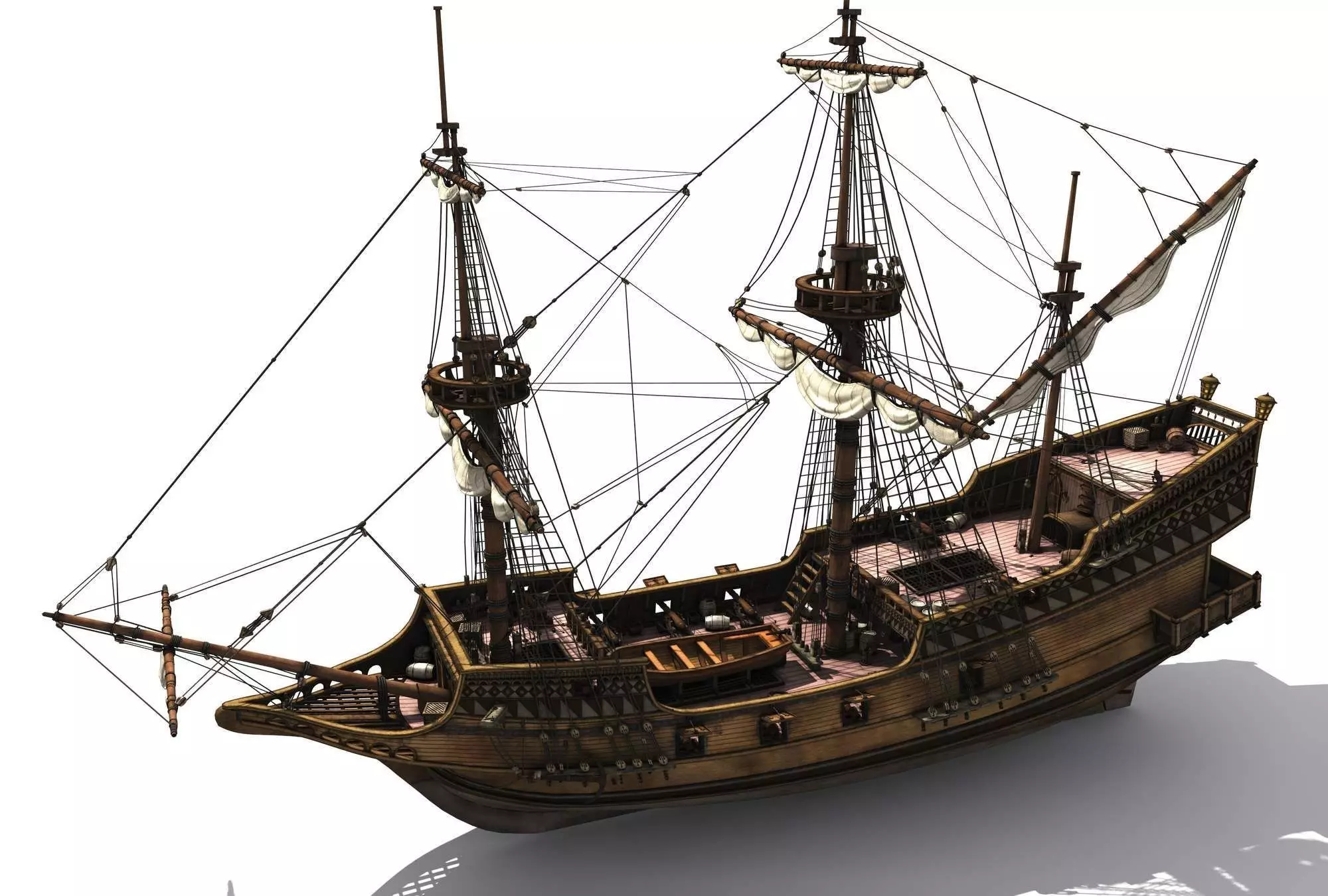 Golden Hind 3D model_0
