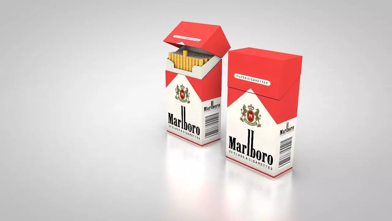Marlboro pack of Cigarette 3D model_0
