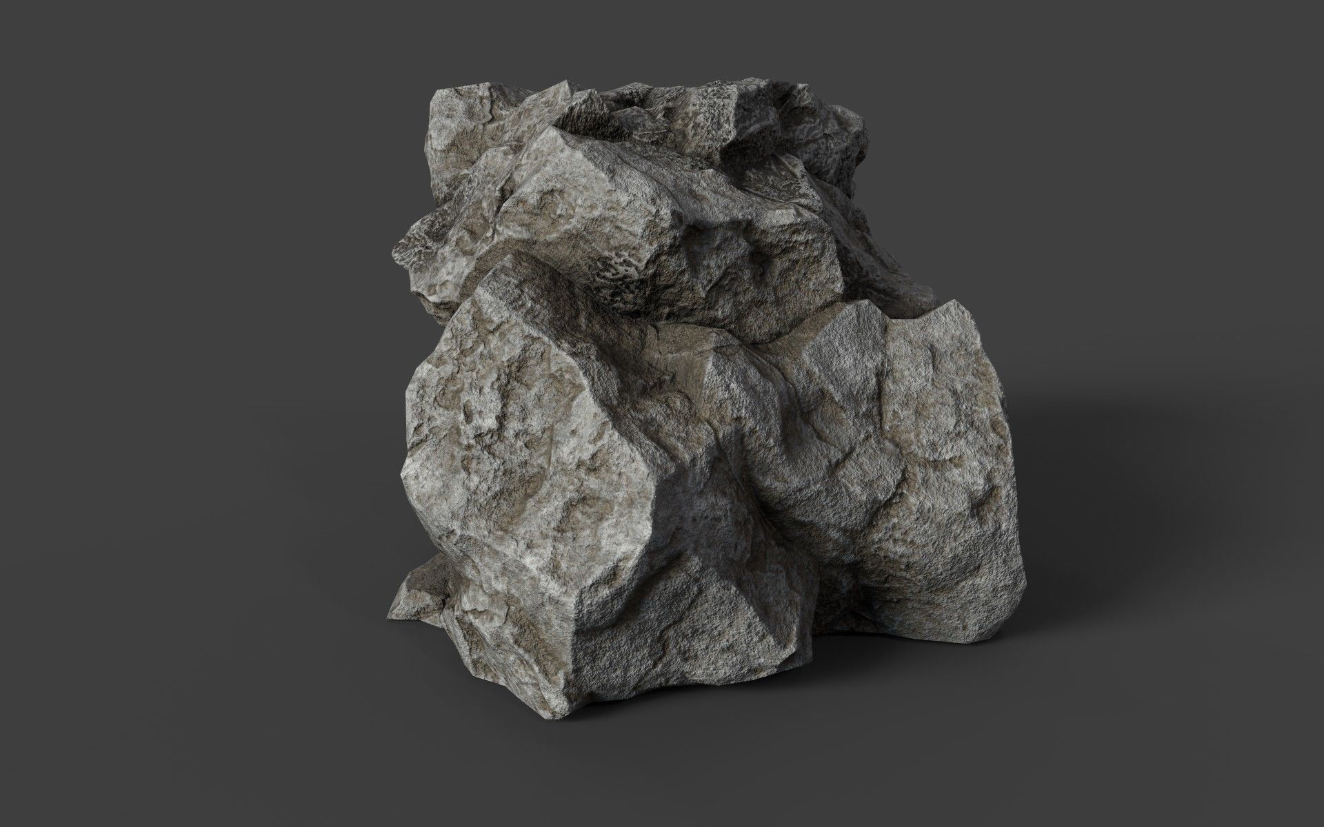 Rock 6-1 Low-poly 3D model_2