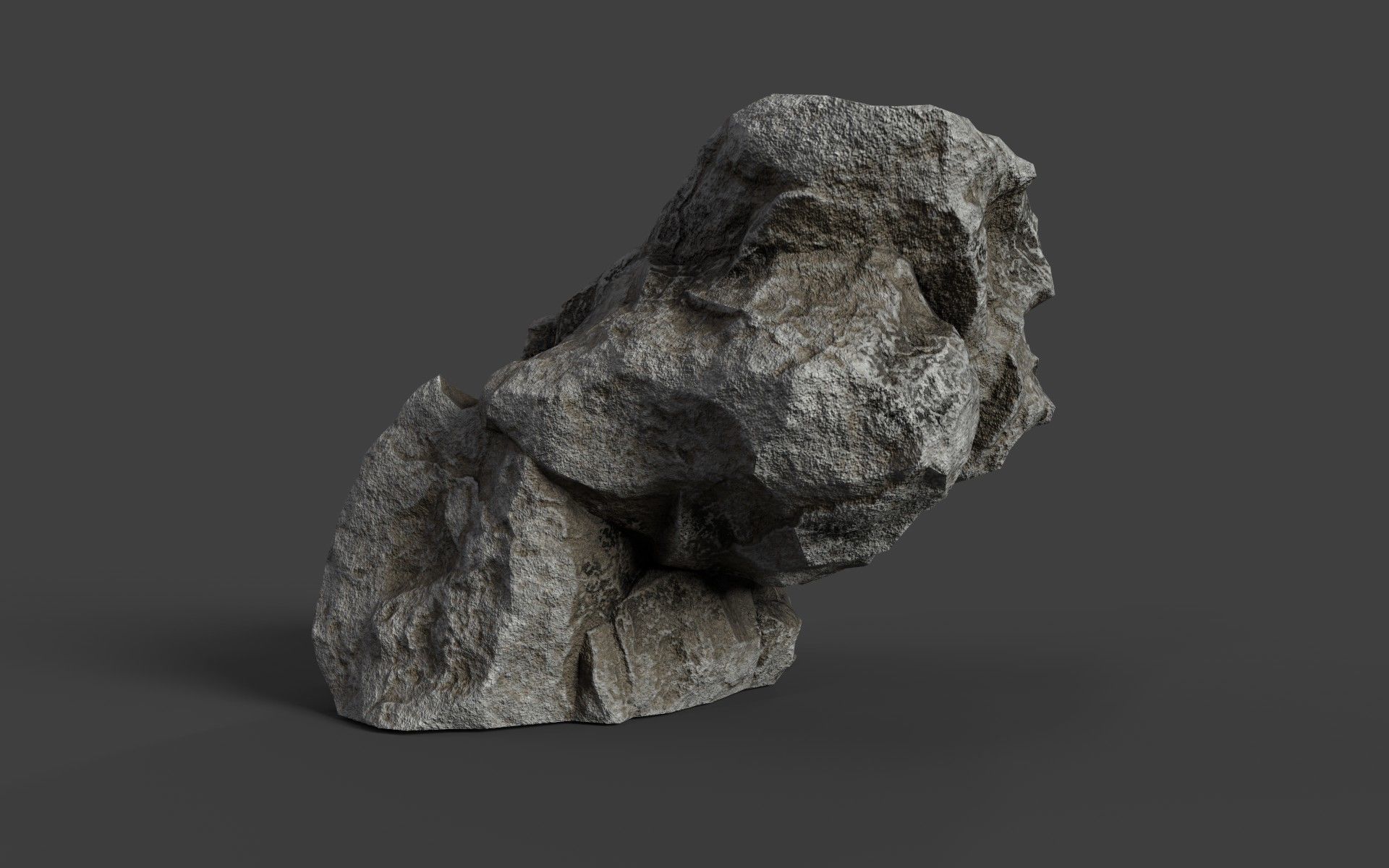 Rock 6-1 Low-poly 3D model_4