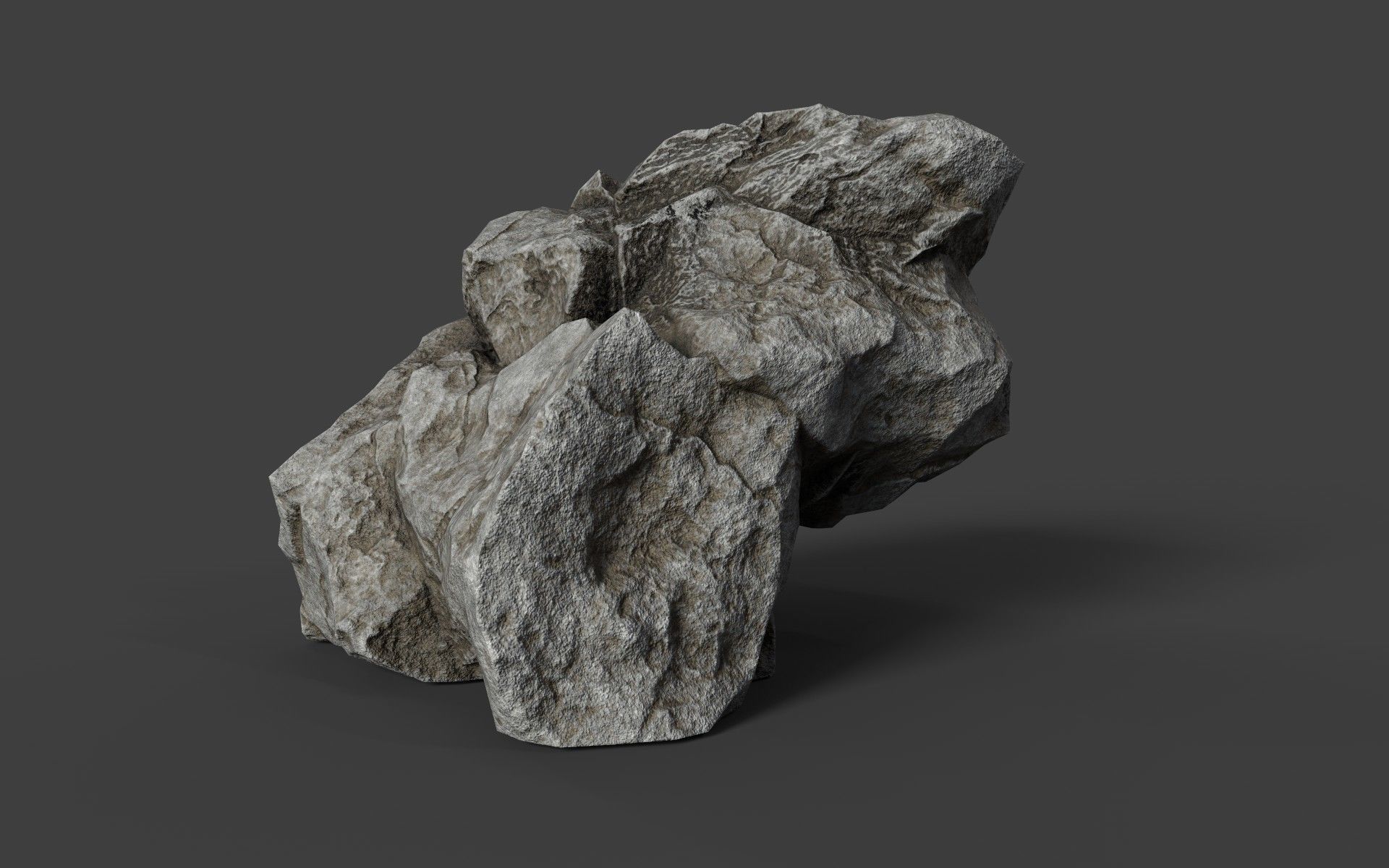 Rock 6-1 Low-poly 3D model_3