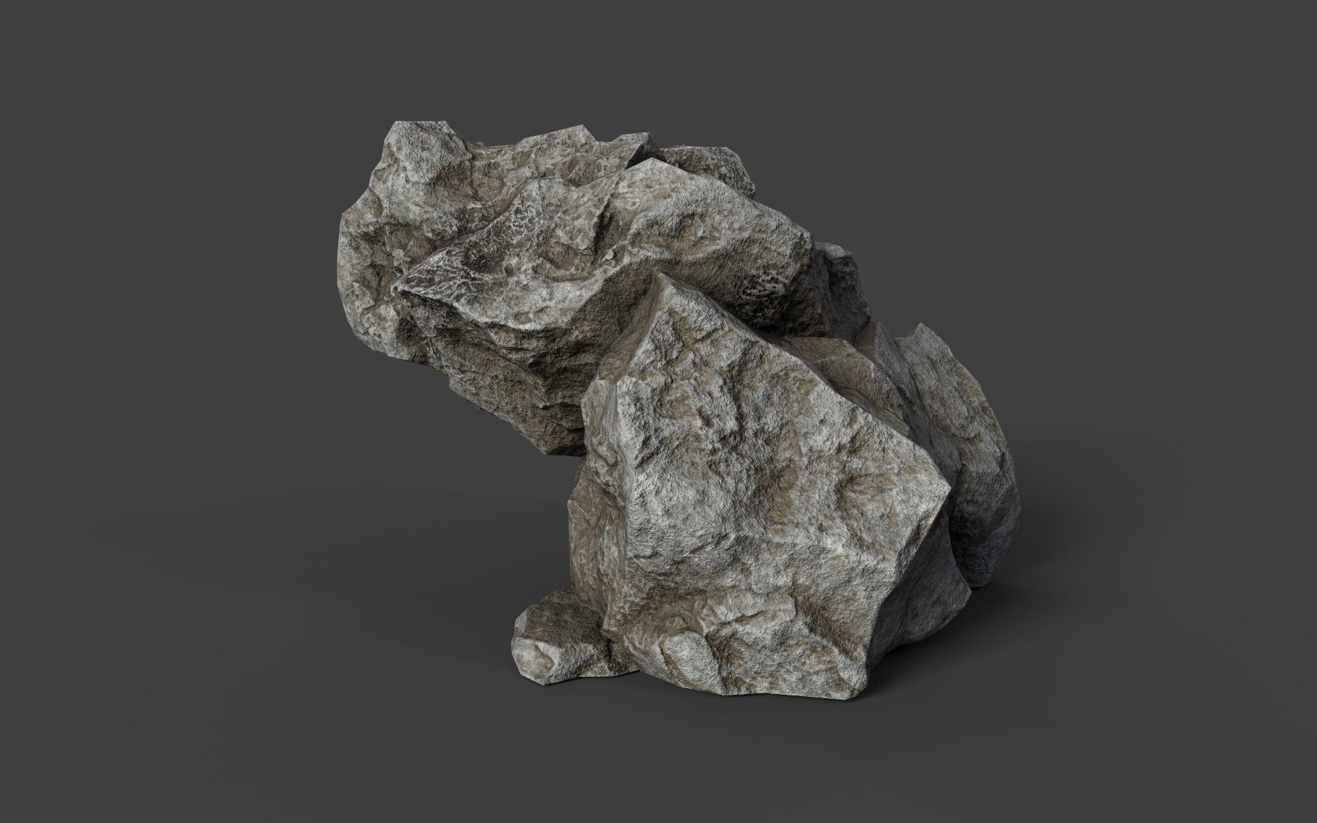 Rock 6-1 Low-poly 3D model_1
