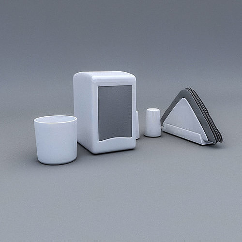 3D restaurant desktop Low-poly 3D model