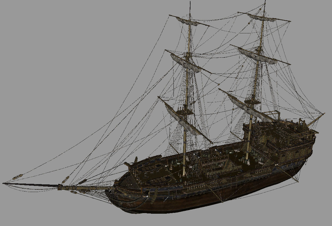 Seatraveler sailing ship 3D model_12