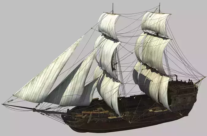 Seatraveler sailing ship 3D model