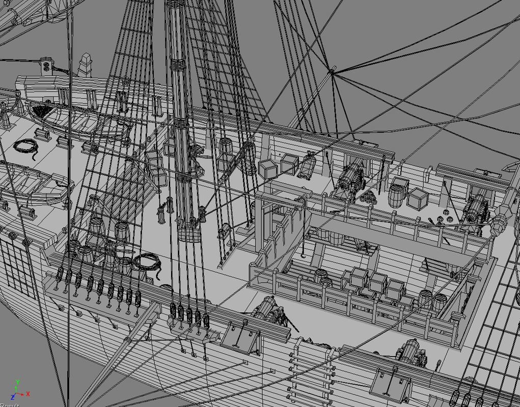 Seatraveler sailing ship 3D model_4