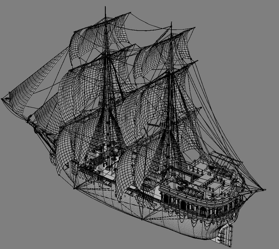 Seatraveler sailing ship 3D model_3