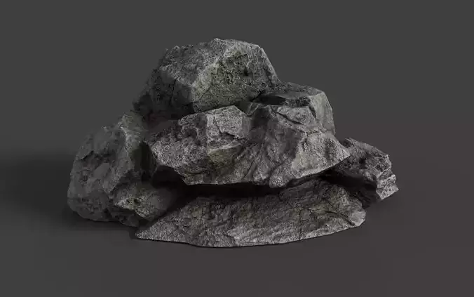 Rock 6-3 Low-poly 3D model