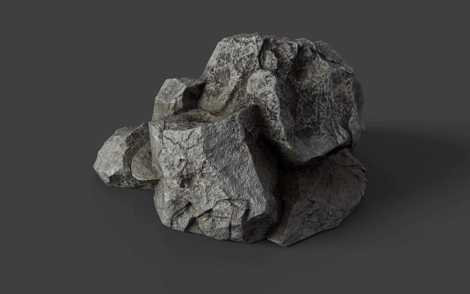 Rock 6-3 Low-poly 3D model_3
