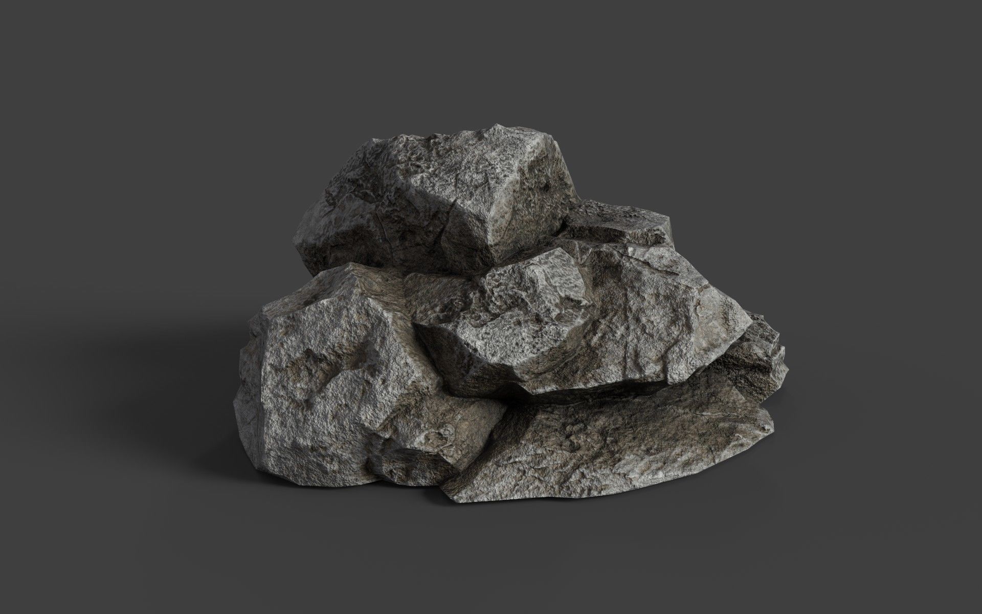 Rock 6-3 Low-poly 3D model_5