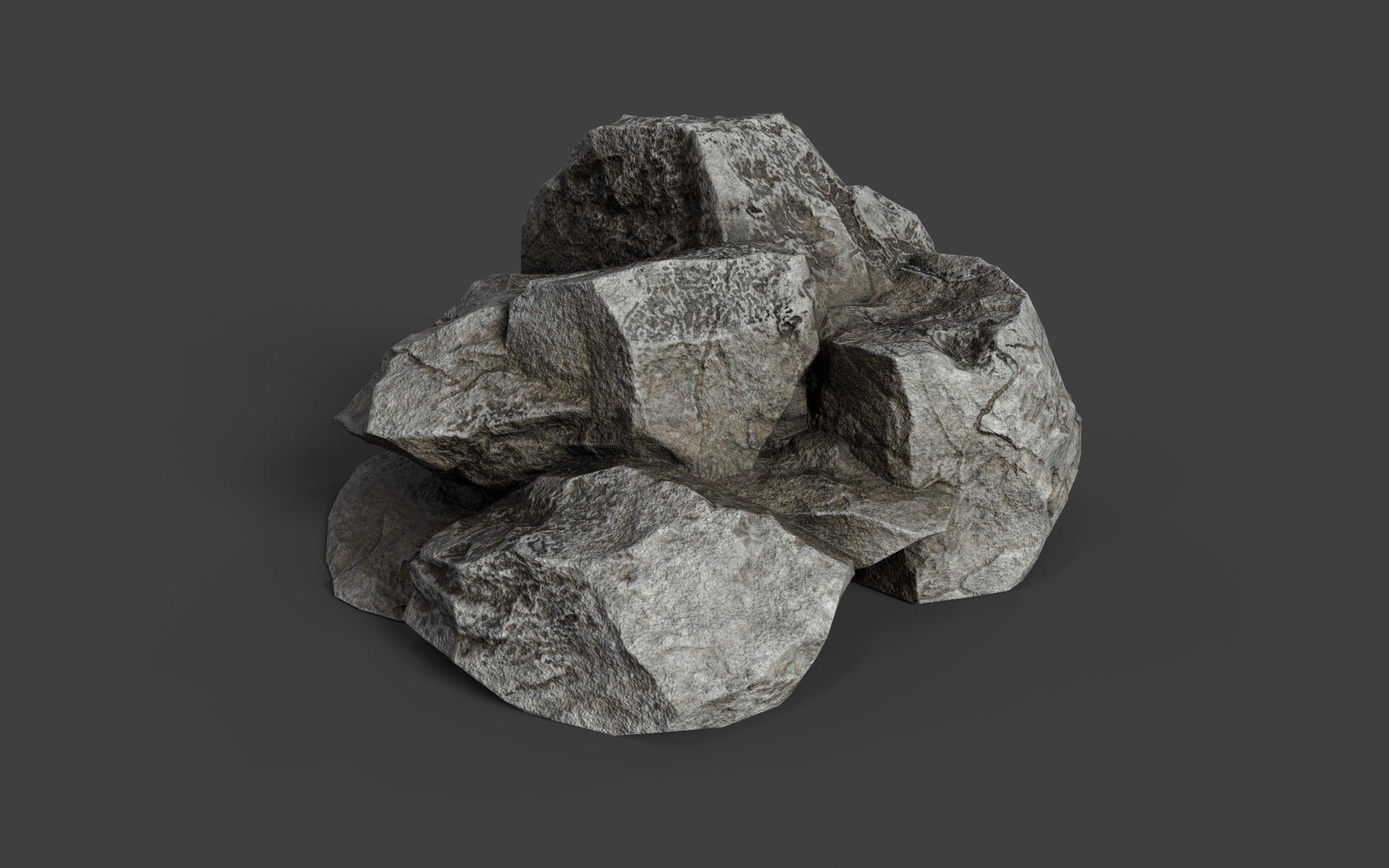 Rock 6-3 Low-poly 3D model_1