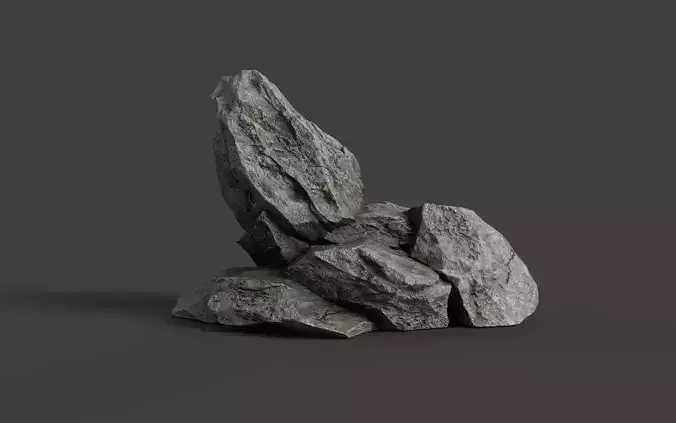 Rock 6-4 Low-poly 3D model