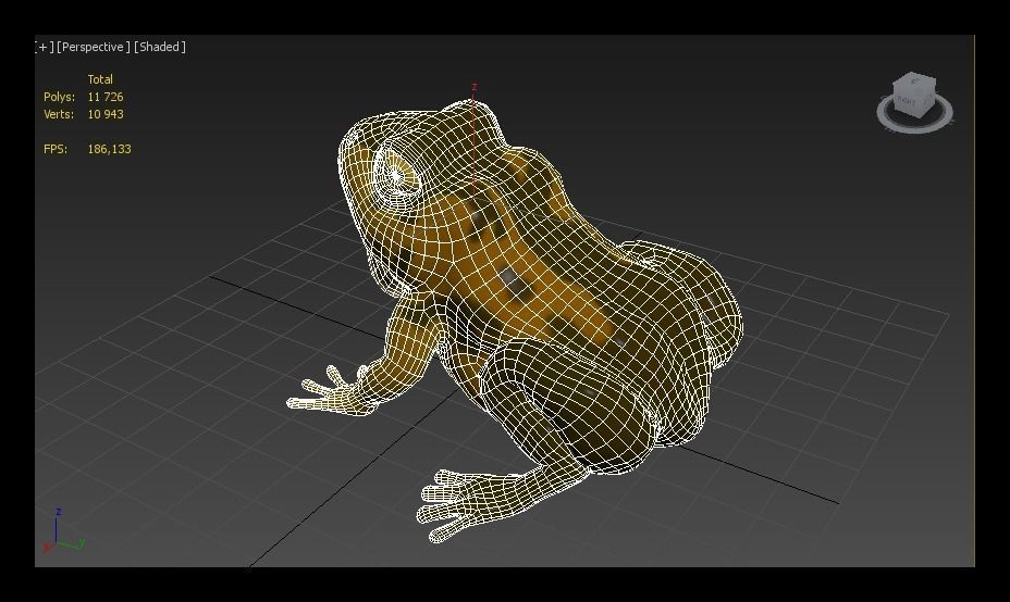 brown frog Low-poly 3D model_15