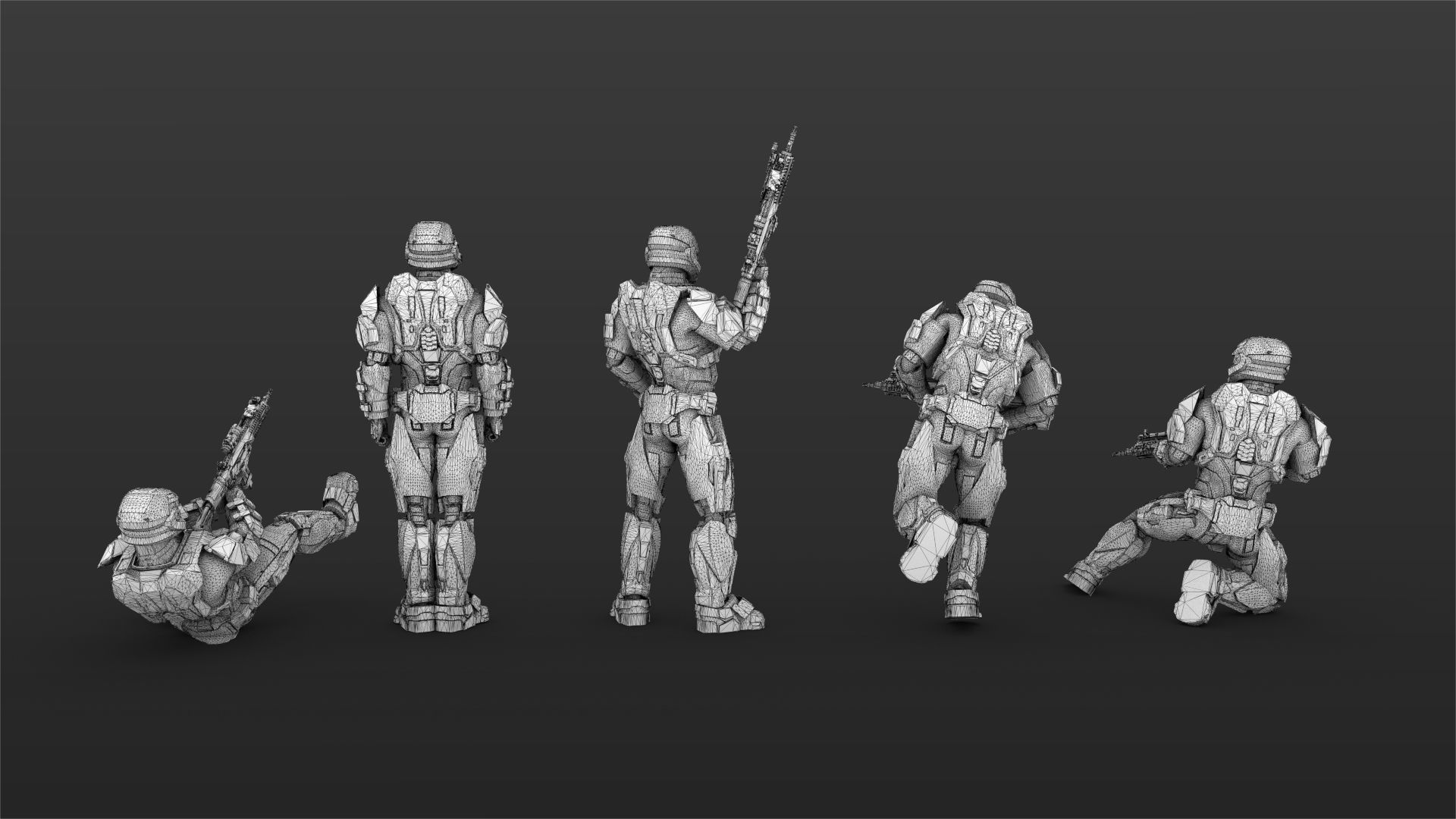 Halo Spartan IV Figure Set 01 3D print model_7