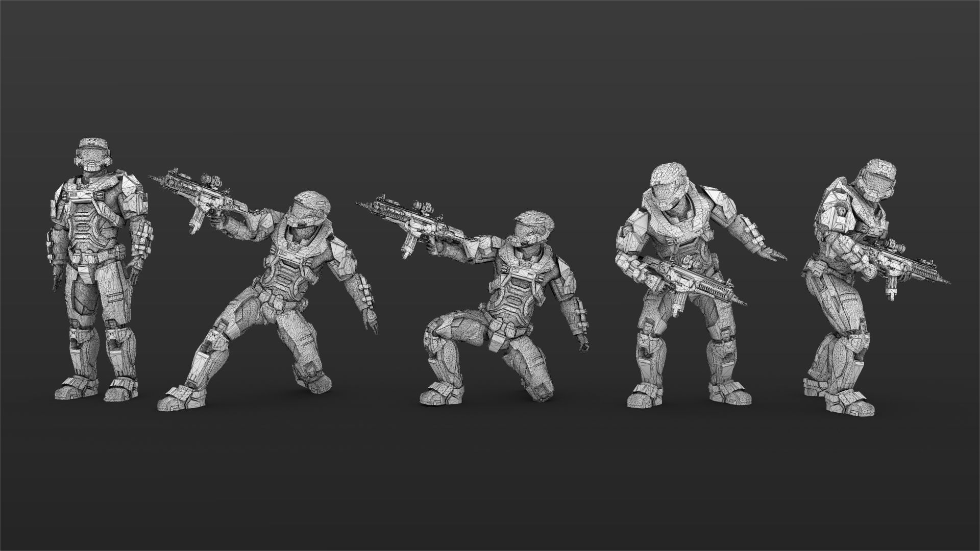 Halo Spartan IV Figure Set 01 3D print model_5