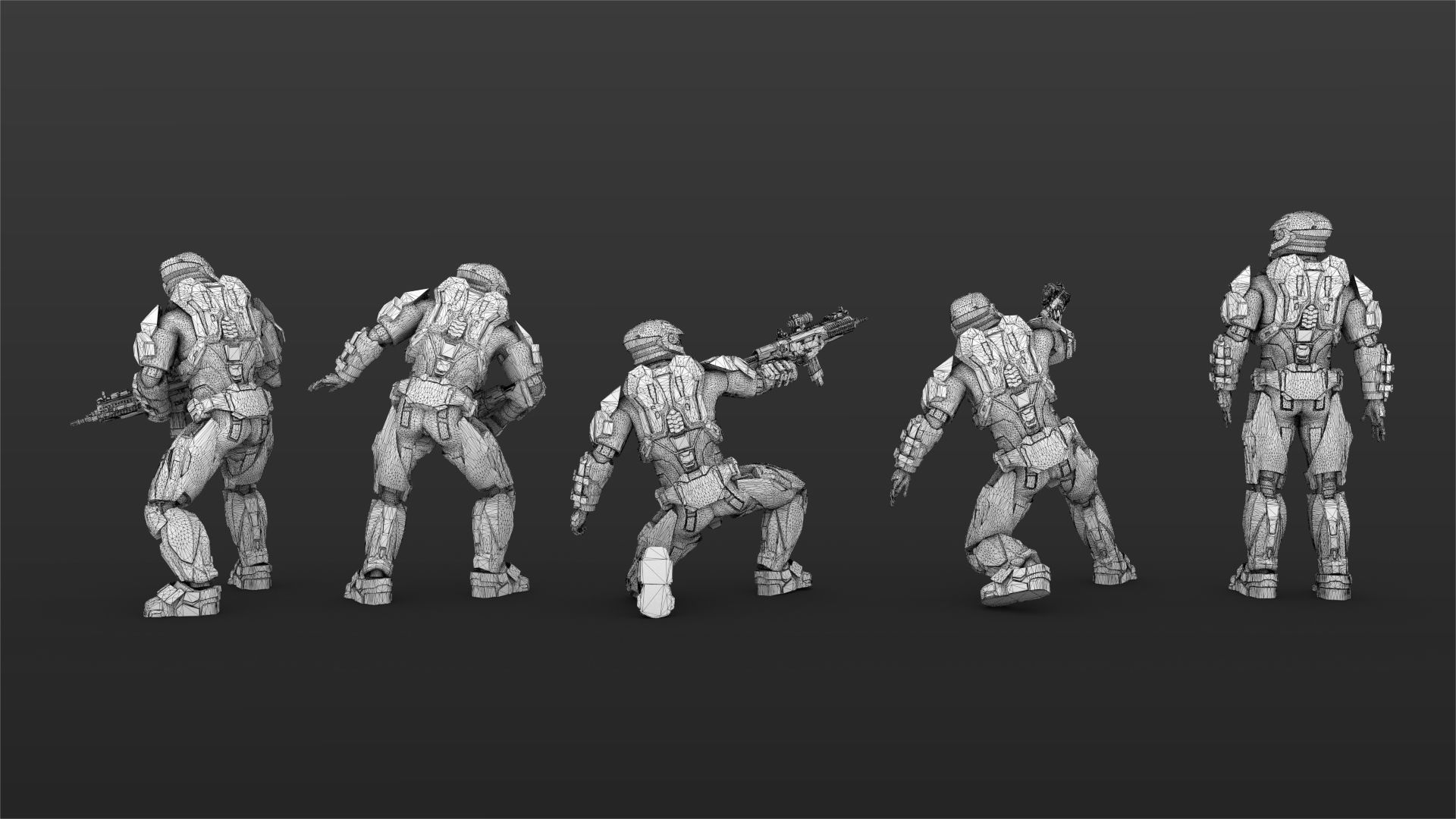 Halo Spartan IV Figure Set 01 3D print model_8