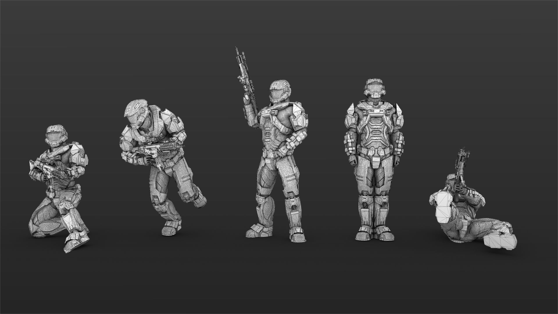Halo Spartan IV Figure Set 01 3D print model_6