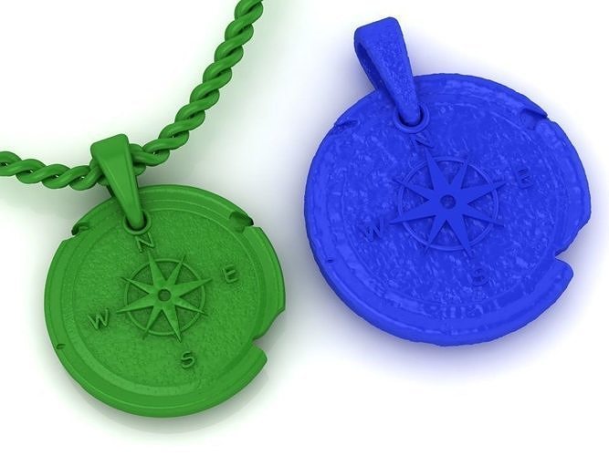 sailors pendant wind rose 3D print model