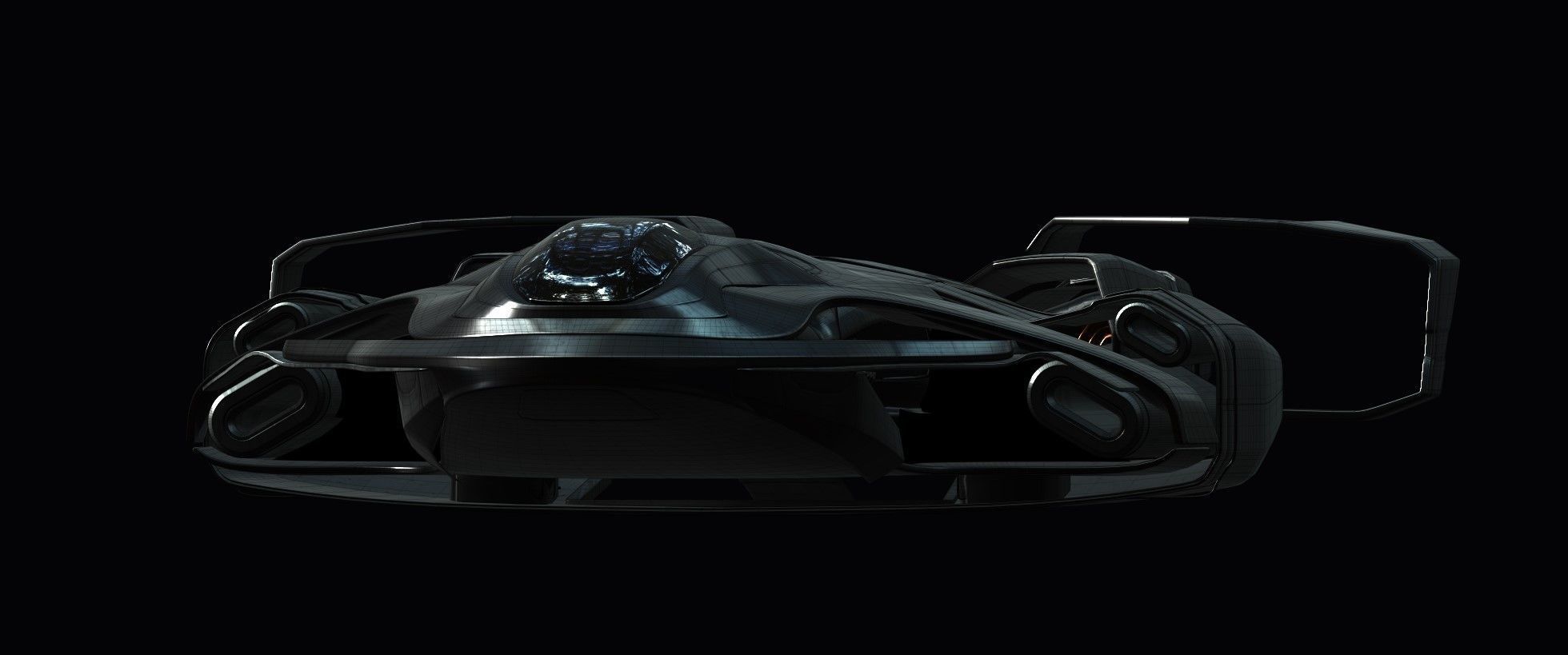 Sci-fi Spaceship Spartan  3D model_3